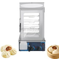 蒸し器 5段業務用肉まん機 110v 肉まんヒーター 30-110℃温度調節 ステンレス製多段蒸籠 朝食/コンビニ/…