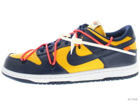 【US8】 NIKE DUNK LOW LTHR / OW OFF-WHITE UNIVERSITY GOLD CT0856-700 【新古品】