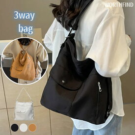 3wayバッグ レディース ショルダーバッグ リュックサック リュック 3way 斜めがけ 肩掛けバッグ キャンバス 通学バッグ 帆布 2way バッグポケット多い 多収納 整理 大人 大容量 外ポケット きれいめ トートバッグ シンプル カバン 無地 通勤 通学