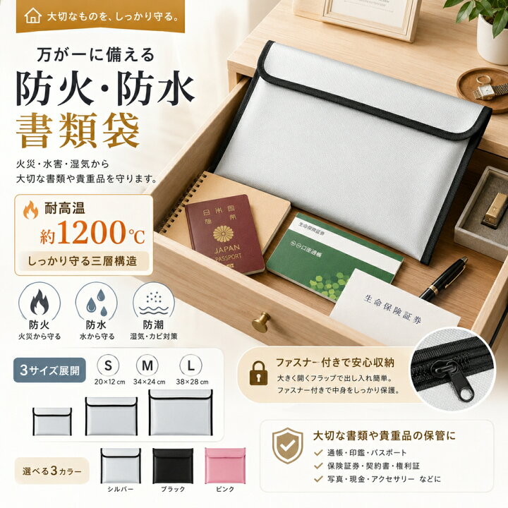 楽天市場】耐火バッグ 耐火ケース 防火袋 耐火金庫 防火金庫 耐火1200 