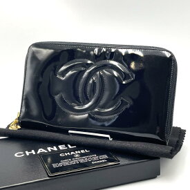 CHANEL シャネル ココマーク エナメル ラウンドファスナー 長財布 ブラック 黒 ゴールド金具 パテントレザー シリアルシール ギャランティカード 箱付き 収納力 カード 小銭入れ 札入れ エレガント 上品 ラグジュアリー お出掛け 普段使い シャネル財布 レディース長財布