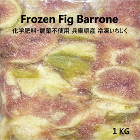 【 六甲山麓の自然育ち 白いちじくの貴婦人 バローネ 冷凍 チャンク 1Kg 】国産 希少品種 いちじく ジェラート アイスクリーム 原材料 かき氷 トッピング フルーツピューレ フルーツソース ジャム 無花果 手作りにもどうぞ