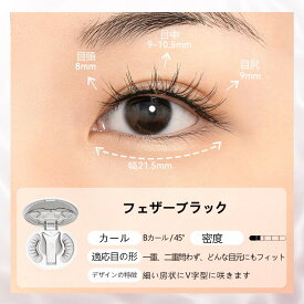 【WOSADO公式ストア】NO.09 Plume Black 一体型 マグネットつけまつげ 収納ボックス 簡単装着 磁石式 接着剤不要 再利用可能 超軽量 すっぴん感 薄いメイク向き 磁気 つけまつ毛 初心者 ナチュラルブラック