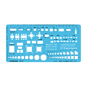 ステッドラー テンプレート 室内レイアウト定規 1/100 976 07