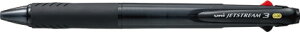 三菱鉛筆　ジェットストリーム 3色ボールペン　0.38mm　透明ブラック　SXE340038T.24