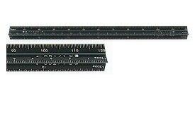 UCHIDA ウチダ マービー アルミ三角スケール オールアルミ製 20cm 模型用 ブラック 014-0124