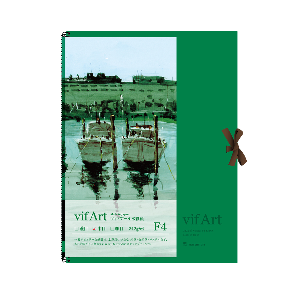 マルマン VIFART ヴィフアール水彩紙 最安値 スケッチブック F4 中目 S24VA 正規認証品!新規格