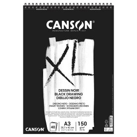 キャンソン XL ブラック A3 4冊入 039-087