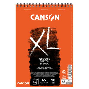 キャンソン XL クロッキー A5短辺とじ 4冊入 787-220