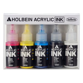 ホルベイン アクリリック インク 30ml 5色プライマリーセット 015792