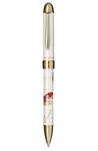 セーラー万年筆 優美蒔絵 複合筆記具 2色ボールペン+シャープペンシル 金魚 ホワイト 16-0353-210