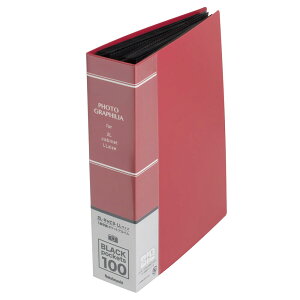 ナカバヤシ フォトグラフィリア ポケットアルバム 溶着式 2L判 1段 100枚 レッド PH2L-1010-R