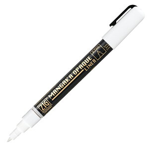 ���| �}�[�J�[ Cartoonist MANGAKA OPAQUE LINER WHITE �}���K�J�I�y�[�N���C�i�[ �z���C�g CNMOL-000S 5�{��
