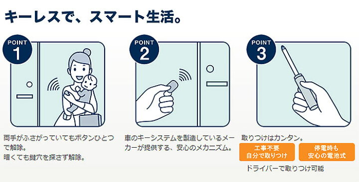楽天市場】ホンダロック社製住居用キーレスエントリー EASY-LOCK 