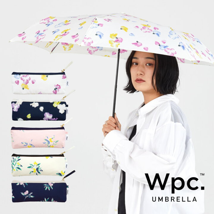 楽天市場 セール 50 オフ ギフト対象 Wpc 公式 折りたたみ雨傘 スイートピー ミニ 折りたたみ傘 撥水 50cm レディース 女性 通勤 通学 旅行 おしゃれ コンパクト カラフル 花柄 晴雨兼用 ポーチ かわいい Wpc Kiu Official Shop
