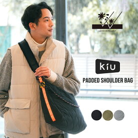 【セール★20%オフ】《送料無料》【KiU公式】パデッドショルダーバッグ【防水 撥水 ショルダーバッグ キルティング 大容量 おしゃれ かわいい カジュアル メンズ レディース】