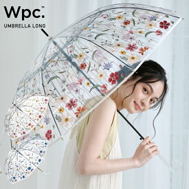 【父の日キャンペーン★300円オフクーポン】【Wpc.公式】ジャンプ傘［ビニール傘］刺繍風アンブレラ【長雨傘 長傘 レディース 女性 61cm 花柄 透明 耐風 風に強い 折れにくい グラスファイバー おしゃれ かわいい 可愛い プレゼント】 父の日 0617