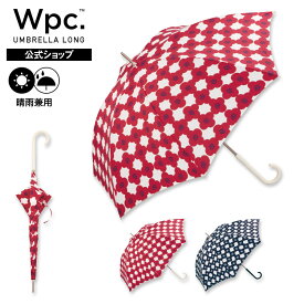【Wpc.公式】長雨傘 カメリア【長傘 レディース 女性 晴雨兼用 UVカット 撥水 花柄 北欧風 テキスタイル 58cm おしゃれ ブランド かわいい 可愛い キャットテールハンドル プレゼント】