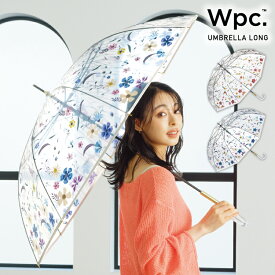 【Wpc.公式】ジャンプ傘［ビニール傘］刺繍風アンブレラ【長雨傘 長傘 レディース 女性 61cm 花柄 透明 耐風 風に強い 折れにくい グラスファイバー おしゃれ かわいい 可愛い プレゼント】 campaign Wpc.