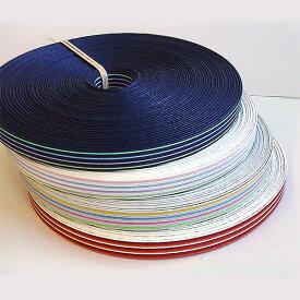 ストライプ紙バンド（ クラフトバンド クラフトテープ 日本製 ハンドクラフト手芸 ）☆マルチストライプ12本取り：30m巻☆