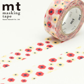 マスキングテープ mt カモ井加工紙 mt for kids モチーフ・花 （15mmx7m ミニ紙管） MT01KID004・1巻