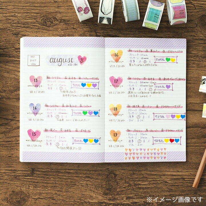 楽天市場 マスキングテープ マステ Mark S マークス 水性ペンで書けるマスキングテープ ミシン目入り 手帳デコ2巻セット 日付柄 イラスト Mst Fa09 D シモジマラッピング倶楽部