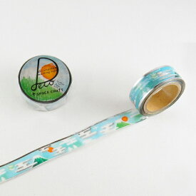 マスキングテープ ROUND TOP 丸天産業 ラウンドトップ space craft FUJI 15mm×10m SCMK025