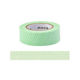 マスキングテープ Mark's マークス maste 水性ペンで書けるマスキングテープ 小巻 15mm幅 ストライプグリーン MST-FA12-D 15mm×10m