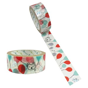 }XLOe[v V[ VWJgE Shinzi Katoh gyfR[Ve[v ҂ baloon bear 15mm×3m ks-dt-10080