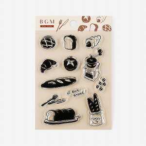クリアスタンプ BGM ビージーエム パン屋 BT-CS024 手帳 スケジュール はんこ おしゃれ かわいい