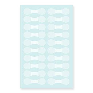 ハンドメイド 固定用グッズ ORIGINAL WORKS 固定用透明シール メガネ型 20-1588 500片入