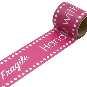 デザイン養生テープ YOJO TAPE 小屋女子DIYカフェ ラッピング YOJOテープ FRAGILE PINK YJ3-06 幅45mm×3m