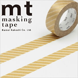 マスキングテープ mt カモ井加工紙 mt1P ストライプ・ゴールド MT01D144R 15mmx7m