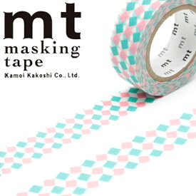 マスキングテープ mt カモ井加工紙 mt1P スクエア・ピンク（15mm×7m）MT01D179・1巻