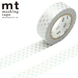 マスキングテープ mt カモ井加工紙 mt 1P （15mmx7m） MT01D366 ドット 銀