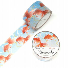 マスキングテープ kimono美 カミイソ産商 遊（YUU) レトロモダンタイプ 紅白金 GR-2042 25mm×5m