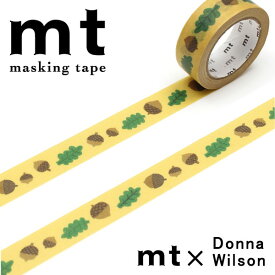 マスキングテープ mt カモ井加工紙 mt×Notdic Counteies Donna Wilson 葉っぱとどんぐり MTDONA01 幅15mm×長さ7m