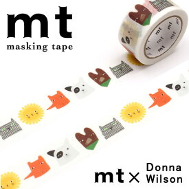 マスキングテープ mt カモ井加工紙 mt×Notdic Counteies Donna Wilson クリーチャー MTDONA02 幅20mm×長さ7m
