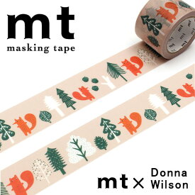 マスキングテープ mt カモ井加工紙 mt×Notdic Counteies Donna Wilson 森のなかのシリル MTDONA03 幅30mm×長さ7m