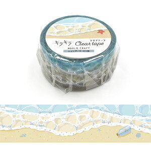 �N���A�e�[�v ���� PET ���[���h�N���t�g WORLD CRAFT ������ �L���L�� Beach KCT20-018 20mm×5m �����e�[�v
