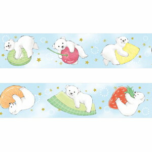 }XLOe[v PAPIER PLATZ psAvbc NX Designers Masking tapes MILINA LOVE SHIROKUMA  20mm×5m 52-034