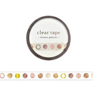 クリアテープ 透明テープ マインドウェイブ MIND WAVE 箔押しブラウンパレット brown palette 95301 7mm…
