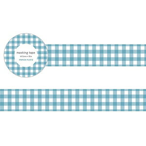 }XLOe[v PAPIER PLATZ psAvbc NX IWi}XLOe[v Check Cerulean Bluei`FbNZAu[j15mm×10m 72-021