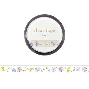 �N���A�e�[�v �����e�[�v �}�C���h�E�F�C�u MIND WAVE ������ line flower(���C���t�����[) 95412 7mm×5m