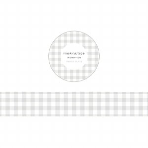 }XLOe[v PAPIER PLATZ psAvbc NX IWi}XLOe[v Check Light grayi`FbNCgO[j15mm×10m 72-024