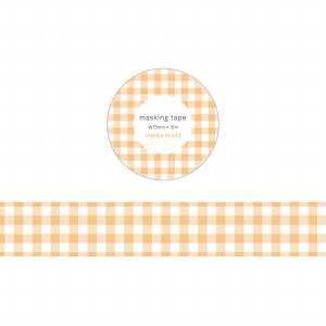 }XLOe[v PAPIER PLATZ psAvbc NX IWi}XLOe[v Check Orangei`FbNIWj15mm×10m 72-025