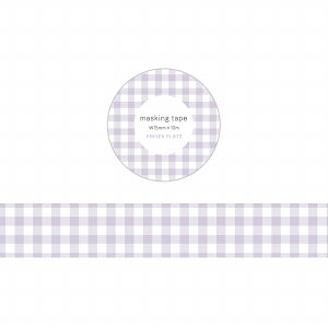 }XLOe[v PAPIER PLATZ psAvbc NX IWi}XLOe[v Check Lavenderi`FbNx_[j15mm×10m 72-028