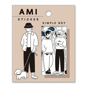 t[NV[ }ChEFCu MIND WAVE Ami sticker A~XebJ[ simple boy Vv{[C 82305 40