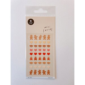 シートシール シール ステッカー S&C 韓国 Suatelier スワテリエ ミニステッカー クマとハート deco.04 109