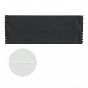 使い捨ておしぼり HEIKO シモジマ 不織布おしぼり 黒フィルム 平判 180x210mm 200枚